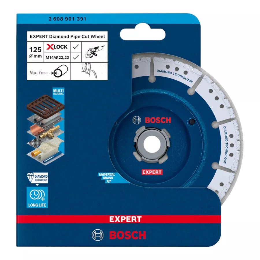 Disque EXPERT Diamond Pipe Cut Wheel X-LOCK 125mm Bosch